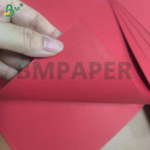 China Single Sided 270gsm Premium Red Card Stock Paper Uncoated For Card Making wholesale