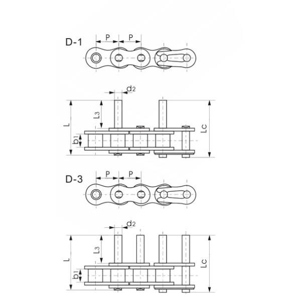 Extended Pin Double Pitch Conveyor Chain With Attachments