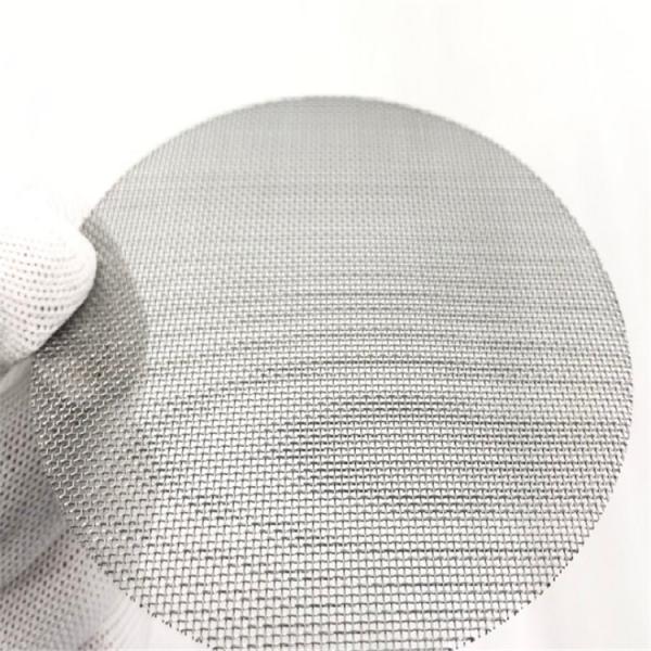 Stainless Steel 304 316 Aperture 4um Wire Mesh Filter Disc With Enfolded Edge