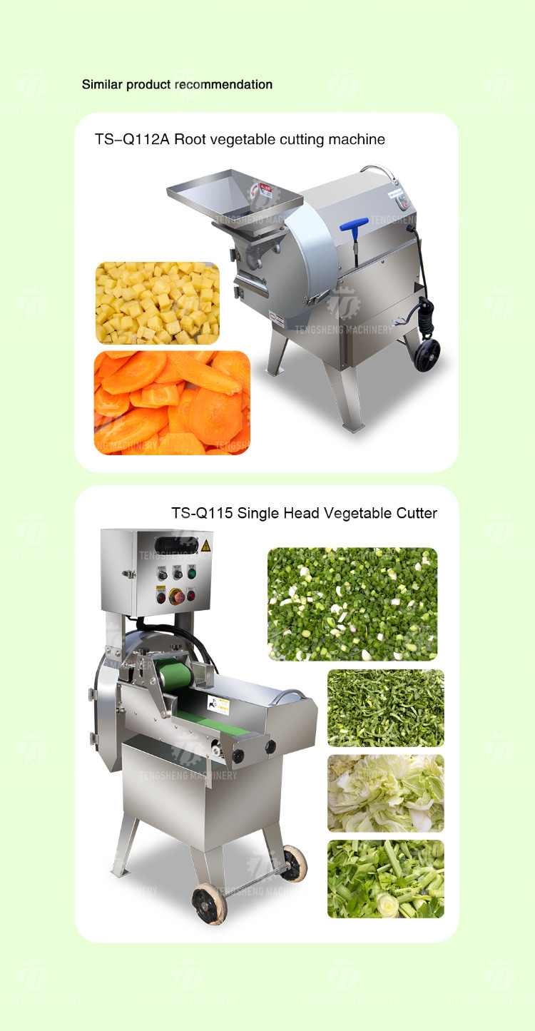 1.25KW 800Kg / Hour Vegetable Cutting Machine Potato Slicer Cubes