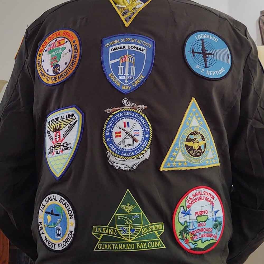 Full Embroidered Hat Patches Polyester Threads Material For Military