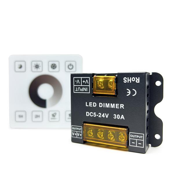 Iron Case LED Controller Dimmer 10A 1 Channel With RF Full Touch Panel