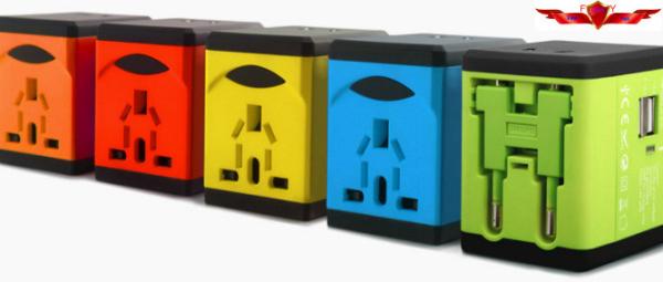 Quality New Dual 2.1A/1A USB Port Universal EURO/UK/USA/AUS USB Travel Adaptor With 6.3A Fuse for sale