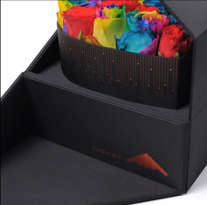 Bouquet Paper Square Flower Box Recycled Cardboard Boxes For Valentine'S Day