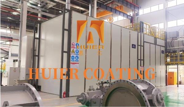 Large Automated Electrostatic Spray Painting Line With Paint Utilization And