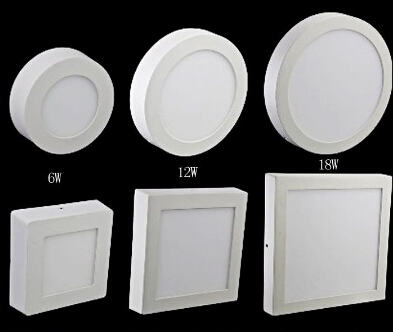 18W square led round flat surface mounted panel light for home lighting