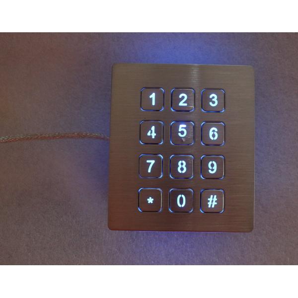 Panel Mounting Backlit USB Keyboard Waterproof Illuminated With 0.45mm Stroke