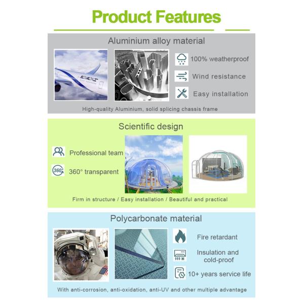 Diameter 6m Garden Igloo Bubble Tent Giant Bubble Tent With Lining And Curtain