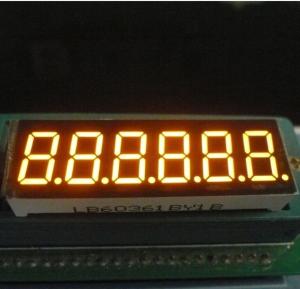 China Continuous 6 Digit 7 Segment Alphanumeric LED Display Amber 0.36 Inch wholesale