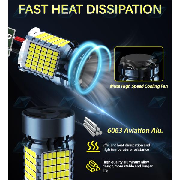 LED Bulb with Canbus 2016 120SMD T20 1156 1157 3156 3157 LED Turn Signal Brake Lights with Fan Auto Lamp