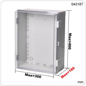 400x300x180mm IP65 Waterproof Electrical Enclosure Outdoor Plastic Wall Junction