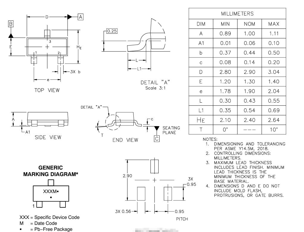 MMBT5551LT1G High Voltage NPN Transistor 160V VCEO, 300mA IC Low Saturation Voltage SOT-23 Package Halogen-Free Green Material Ideal for Amplification