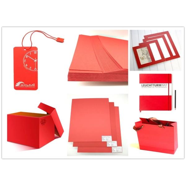 Anti-Curl 250gsm 300gsm 350gsm red cardboard hard color paper sheet