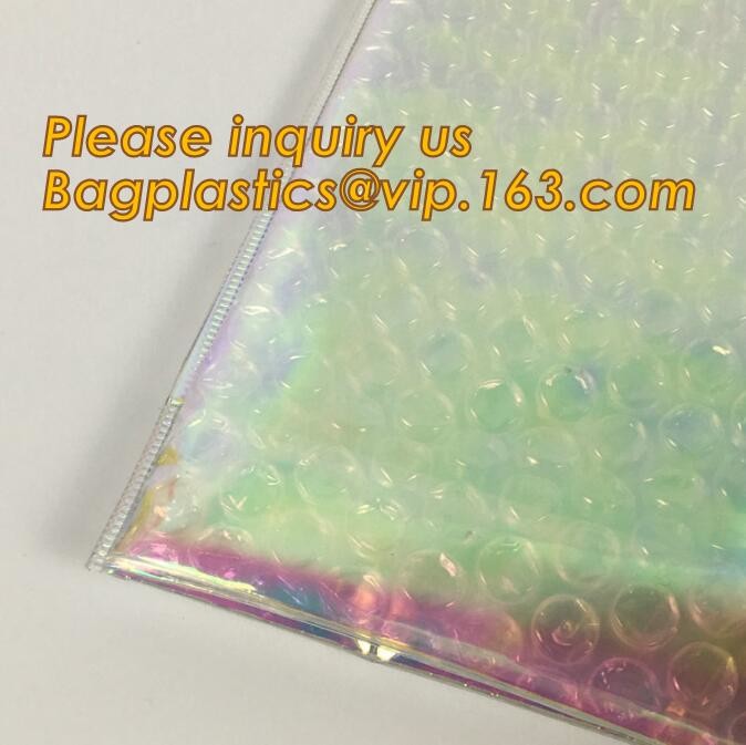 Cosmetic Slider Zip lockk Bubble Bags Bubble Slide Pouch,Zip lockk esd bubble bag bubble packaging wrap cosmetic pouch slide