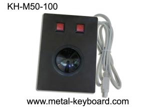 China Resin Panel Mount Trackball Pointing Device Black Metal 2 Customized Buttons wholesale