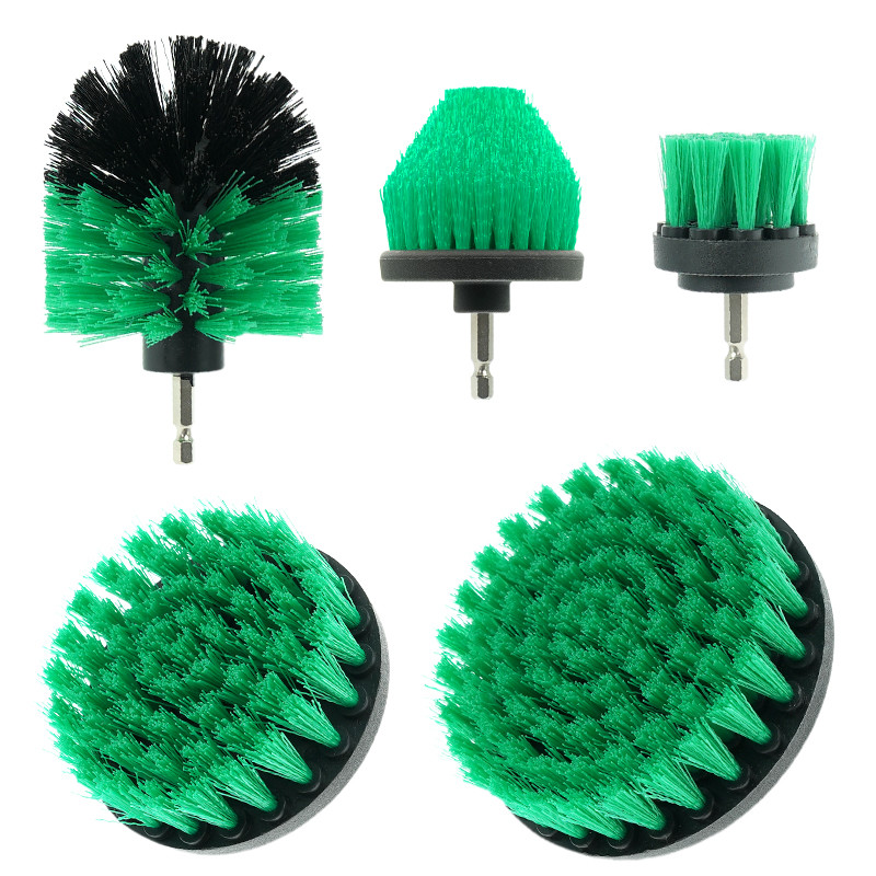 Drill Brush Set Pp Brush Outdoor Scrub Brush With 2.5 Inch Cone Shaped Brush Set