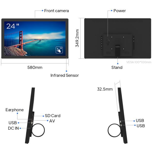 High Resolution Hp Touch Screen Monitor Interactive Multi Touch Display