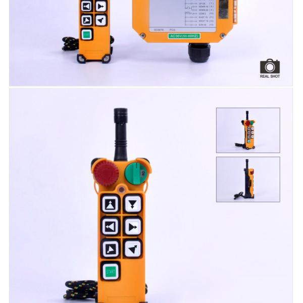 F24-6D Telecrane Remote Control 2 Steps 6 Pushbuttons Overhead Crane Remote Control