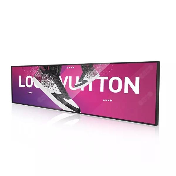 Quality 36 Inch Bar Type Lcd Display Monitor Screen Shelf Edge Digital Signage Stretched for sale