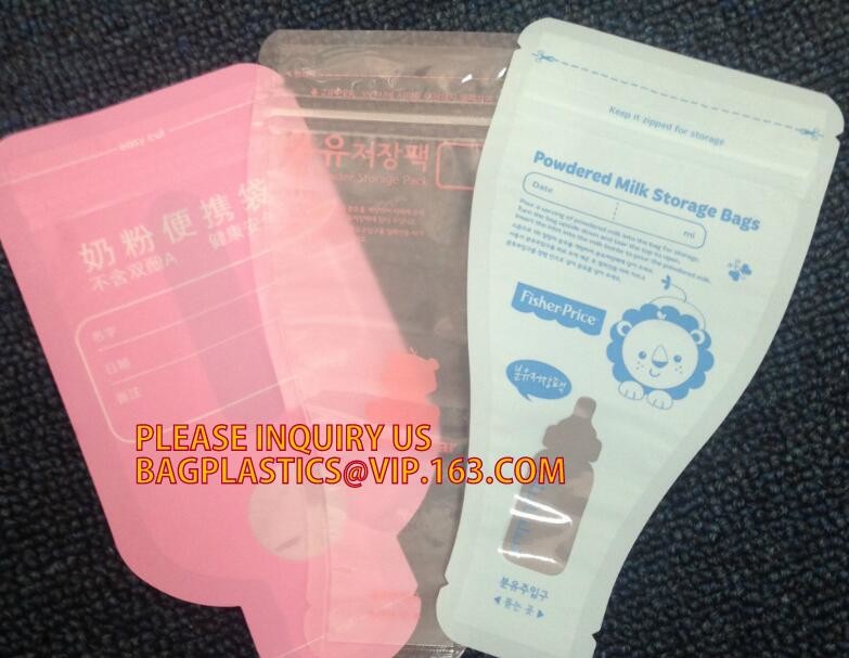 biodegradable eco-friendly FDA clear juice sealed drink pouches translucent reclosable hand held zipper plastic drinking