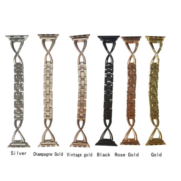 Metal Diamond Apple Smart Watch Strap Apple X Shaped