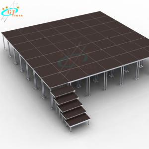 China Telescopic Portable Stage Risers With 5 Floors Stairs 7x7 Portable Stage Platform For Event wholesale