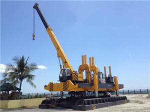 China Rotary Hydraulic Piling Machine Fast Piling Speed 500T Piling Capacity wholesale