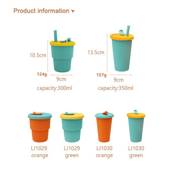 Travel Camp Collapsible Silicone Coffee Cup 350ml With Straw Lid