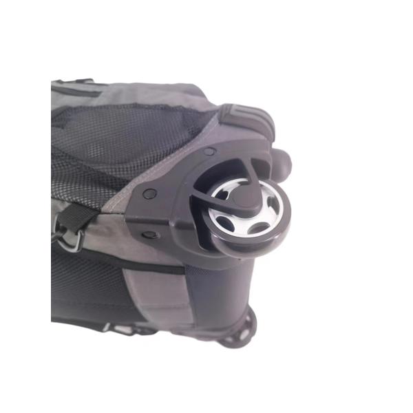 Zippered Practical Travel Backpack Trolley , Shockproof Backpack With Trolley Wheels