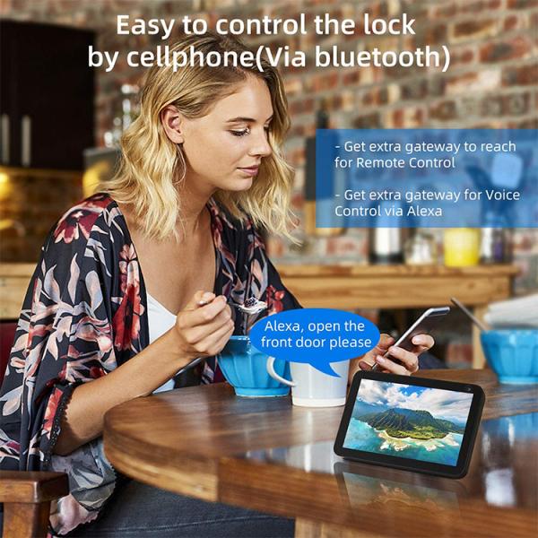 Smart Deadbolt Door Lock Fingerprint Password RFID Card Wifi Mechanical Keys Control