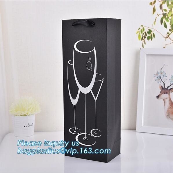 Fashion Custom Printing Luxury Gift Shopping Carrier Paper Bag With Your Own Logo Print,strong twisted handle black leat