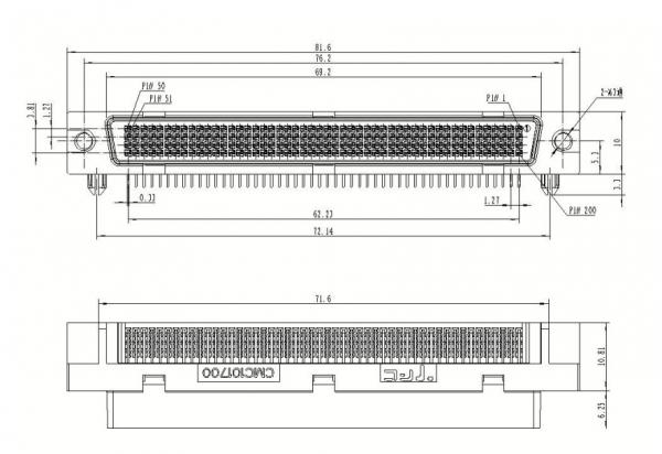 LFH200 Alternative 71718-2000 200 Position D Type Board To Board Matrix Receptacle