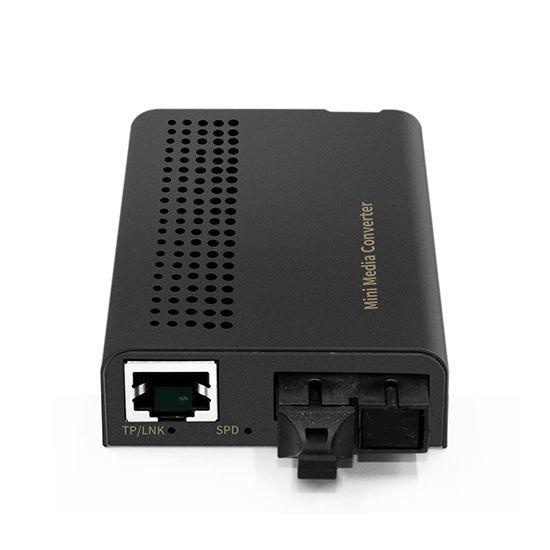 Quality Mini 1x 10/100/1000Base-T RJ45 to 1x 1000Base-X SC TX1550nm/RX1310nm 40km SM Single Fiber Gigabit Ethernet Media Converter for sale