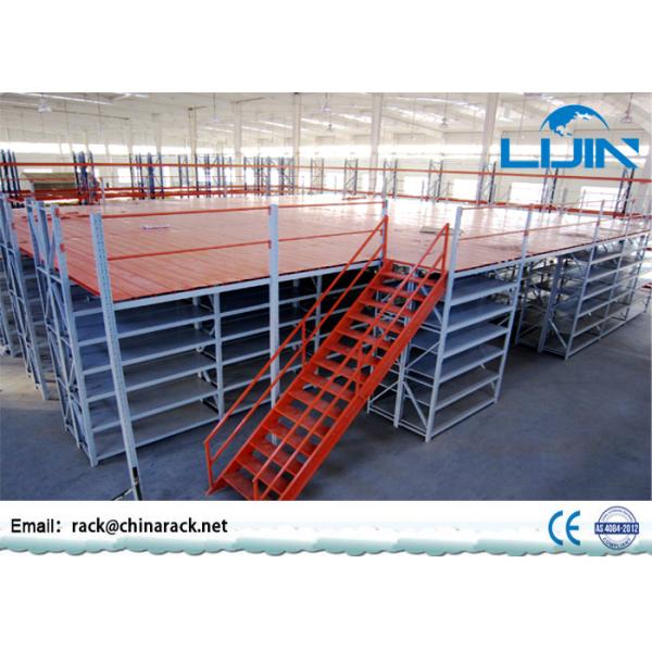 Heavy Duty Rack Supported Mezzanine , Multi Level Cold Steel Pallet Racks