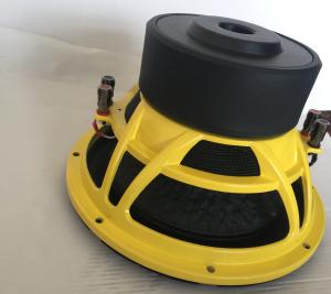 Big Rubber Boot  Spl Subwoofer , Car Music Woofer 89dB Yellow Frame Color