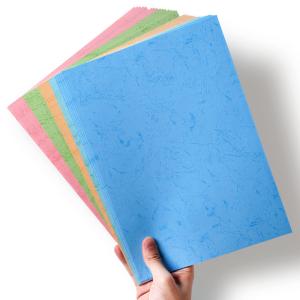 Flat Texture Leather Grain Stationary A4 Binding Paper