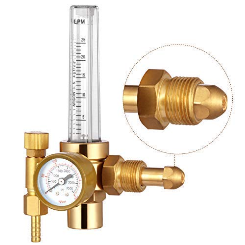 Gas Reducer CGA320 CGA580 Inlet Connection TIG Welder MIG Welding Gauge CO2 Flowmeter Argon Regulator