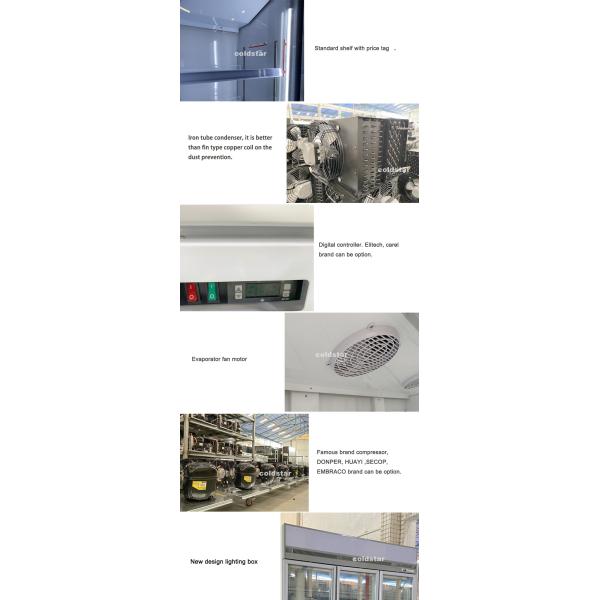 NSF Supermarket Upright Freezer Glass Door Dispaly case Ice Cream Fridge