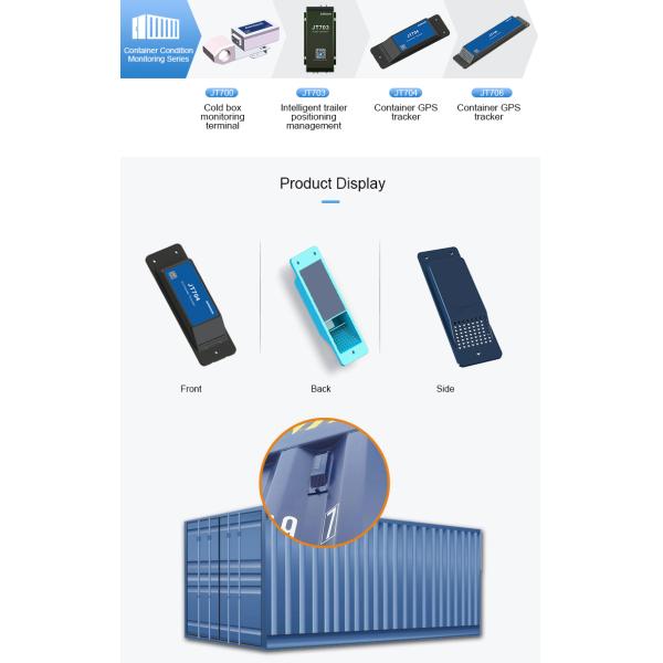 Free Maintenance IP67 Container GPS Tracker Plastic With 12000MAH Battery