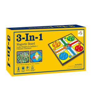 China 3 In 1 Snakes And Ladders Educational Board Game Checkers Set For Brain Training wholesale