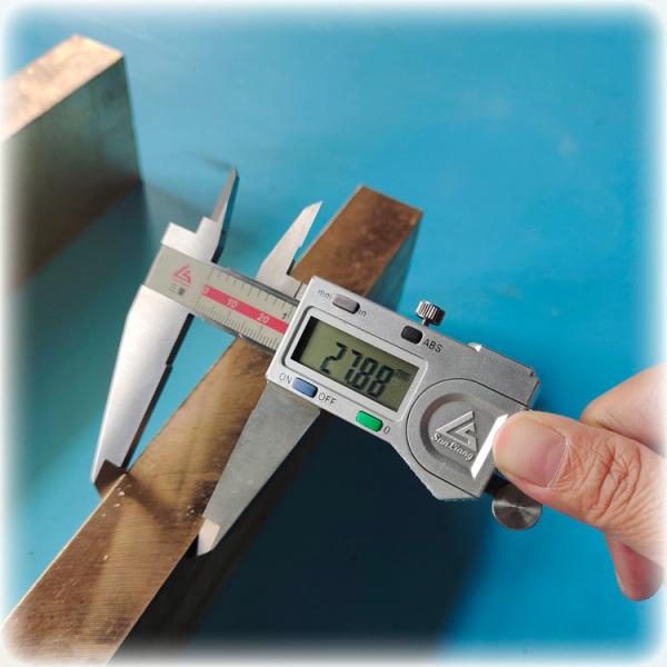 C17200 Copper Based Alloys QBe2 Beryllium Flat Bar 27x64x440mm