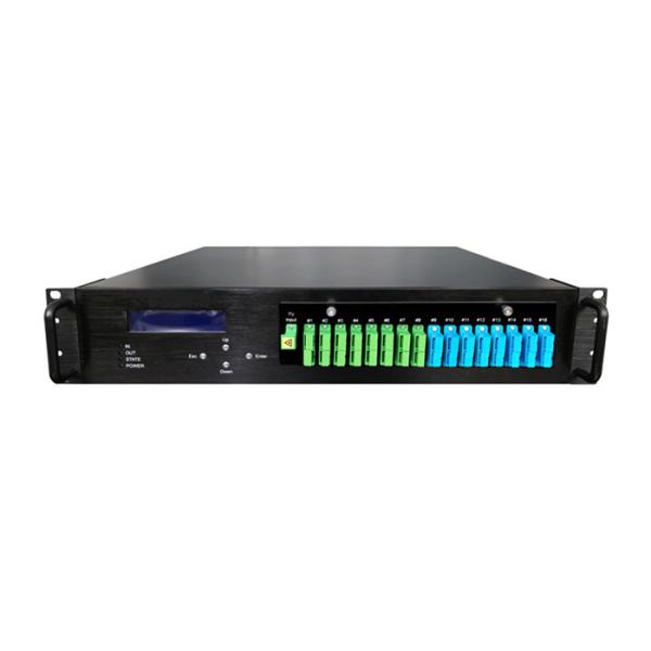16 Ports 19 dBm 1550nm Optical Amplifier EDFA with WDM connet to the OLT and easy to management cost-effective