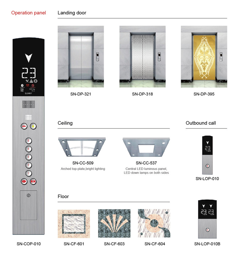 Vvvf Luxurious 800kg 0.4m/S With Residential Home Elevators Lift