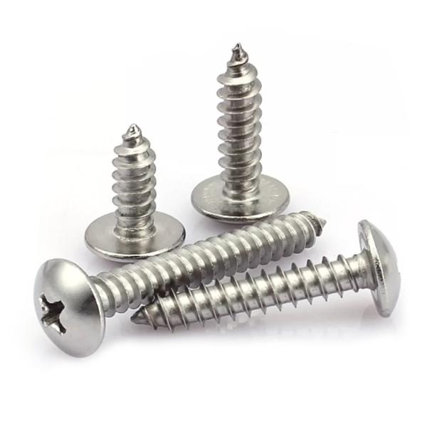 Stainless steel 304 cross large round head mushroom head self tapping screw