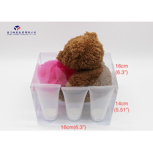 Easily Assembled Clear Plastic Box Packaging Bath Set Clear PVC Box Top Lid Open