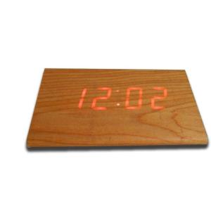 China Fashion Design Triangle Shape Wooden Digital Alarm Clock wholesale