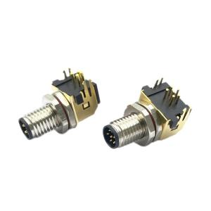 China M2-M8 Sensor Connector Receptacle PCB Socket Right Angle Panel Mount on sale