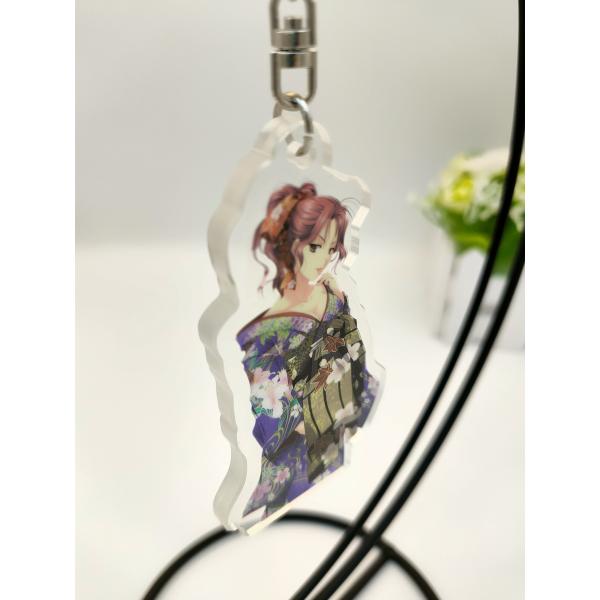 Offset Printed Acrylic Sheet Keychain Keyring Innovative Fashion Design