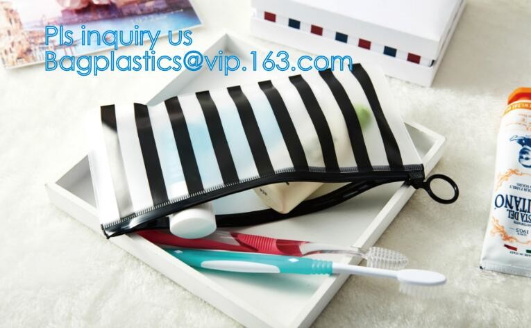 Custom waterproof pvc slider zipper wet bikini bag, zipper lock slider bag/resealable pvc slider zip poly bag, resealabl