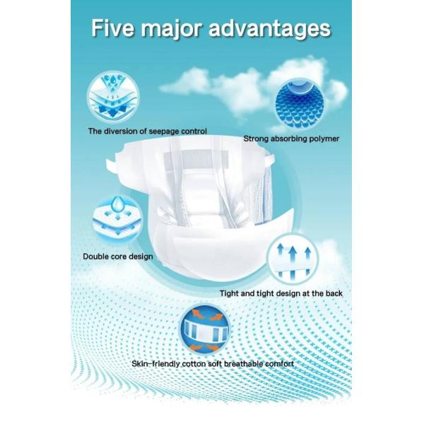 Soft Unisex Disposable Adult Diaper Pull Up Pants Anti Leak Breathable